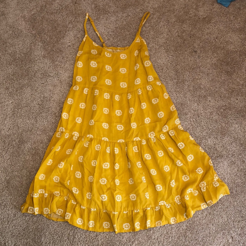 Mustard Yellow Floral Sundress